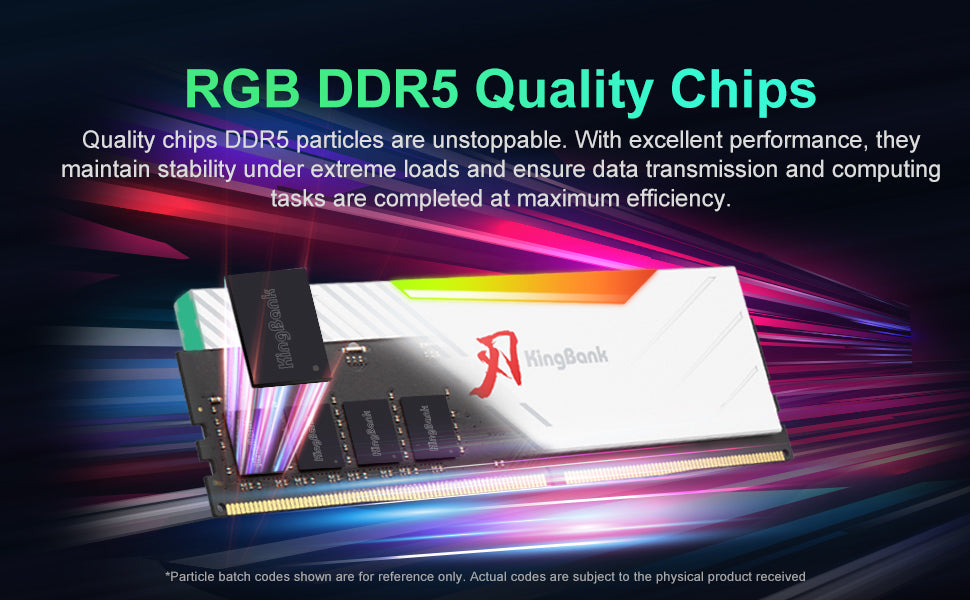 KingBank KRRW DDR5 6000MHz 16GB*2 UDIMM CXMT White RGB