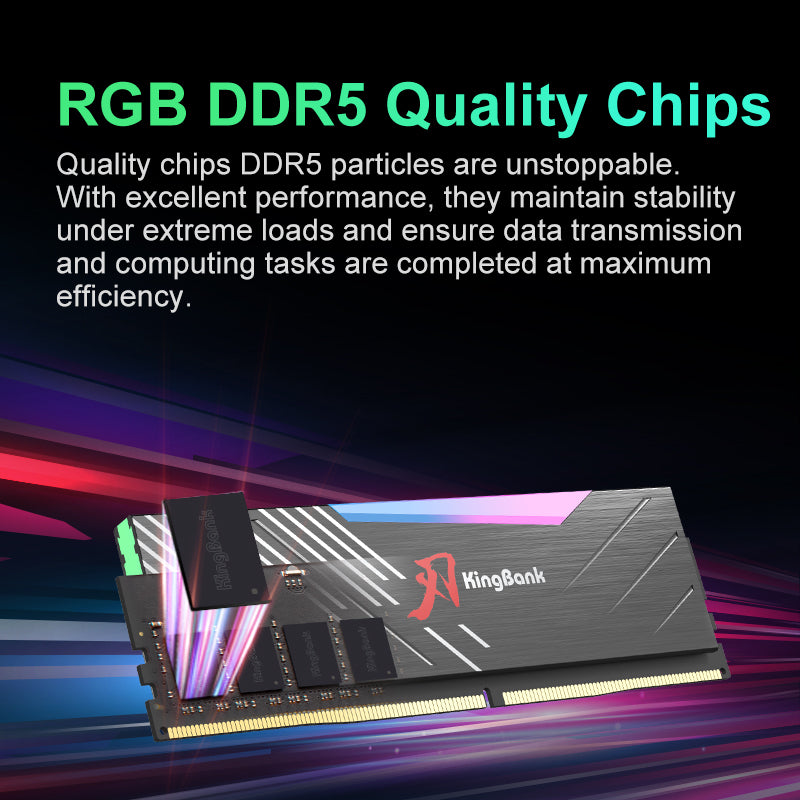 KingBank KRRB DDR5 6000MHz 16GB*2 UDIMM CXMT Black RGB