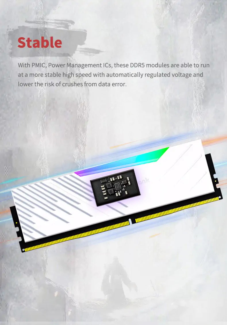 Kingbank KRRW DDR5 6000MHz 16GB*2 UDIMM A Hynix CL28 White RGB