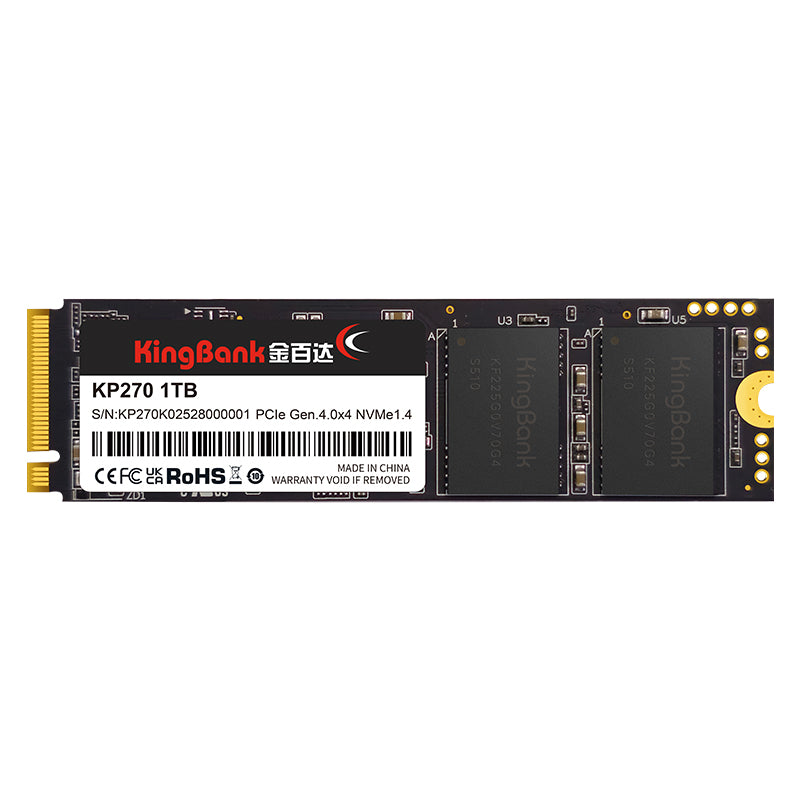Kingbank KP270 2TB M.2 22x80 NVMe Gen4 x 4 SSD Sequential Read: 7400MB/s Sequential Write: 6800MB/s