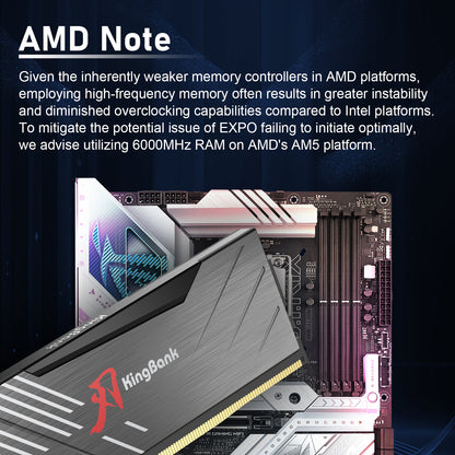 Kingbank KRXB DDR5 6000MHz 16GB*2 CXMT UDIMM Black