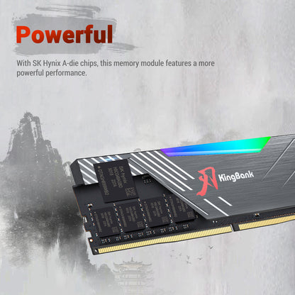 Kingbank KRRB DDR5 6400MHz 32GB*2 UDIMM A Hynix CL32 Black RGB