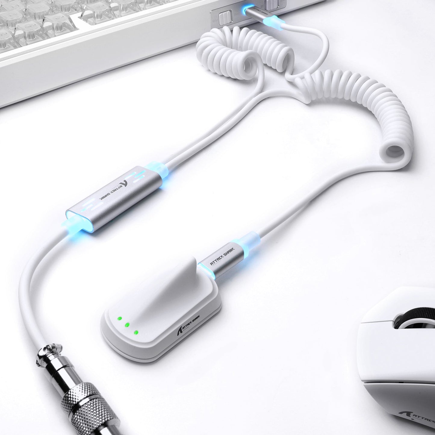 ATTACK SHARK C08 2-in-1 Custom Aviation Cable for 8kHz Magnetic Keyboards