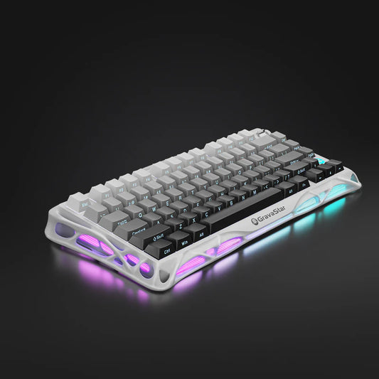 GravaStar Mercury K1 Wireless RGB Gaming Keyboard - Gradient White