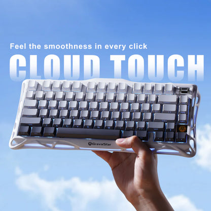 GravaStar Mercury K1 Wireless RGB Gaming Keyboard - Gradient White