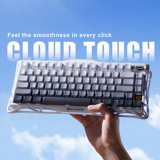 GravaStar Mercury K1 Wireless RGB Gaming Keyboard - Gradient White