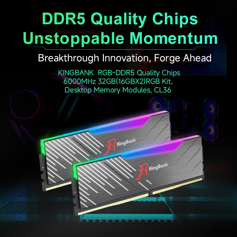 KingBank KRRB DDR5 6000MHz 16GB*2 UDIMM CXMT Black RGB