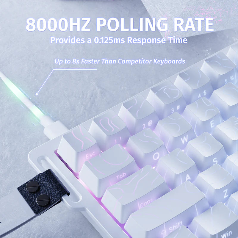 ATTACK SHARK X68 HE 8000Hz Rapid Trigger Keyboard 0.02mm white