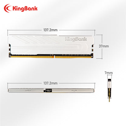 Kingbank KJXS DDR4 3200MHz 8GB UDIMM CL16 Silver - Single 8G