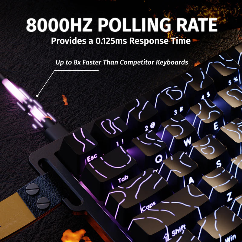 ATTACK SHARK X68 HE 8000Hz Rapid Trigger Keyboard 0.02mm black