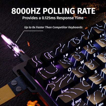 ATTACK SHARK X68 HE 8000Hz Rapid Trigger Keyboard 0.02mm black