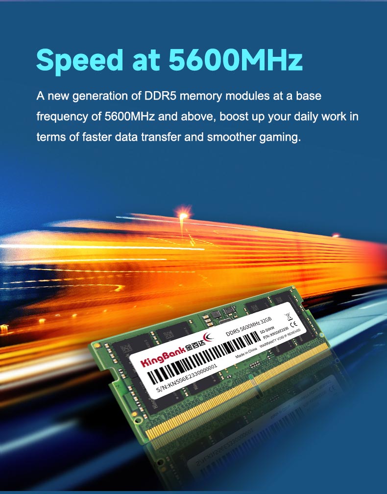 Kingbank KDSN DDR5 5600MHz CL46 32GB SODIMM