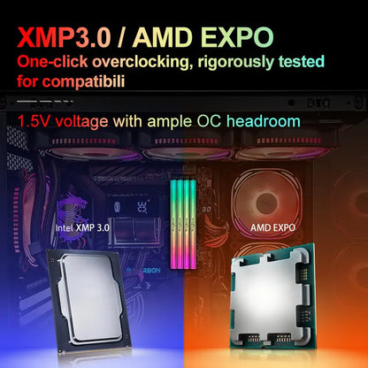 Kingbank KFRB DDR5 6000MHz 16GB*2 UDIMM A Hynix CL26 Black RGB