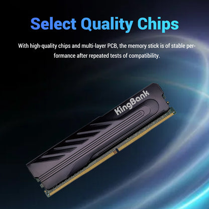 Kingbank KJIB DDR4 3200MHz 16GB UDIMM CL22 Black - Intel Only