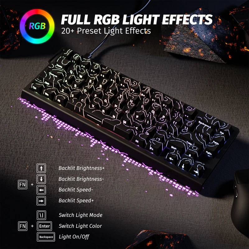 ATTACK SHARK X68 HE 8000Hz Rapid Trigger Keyboard 0.02mm black