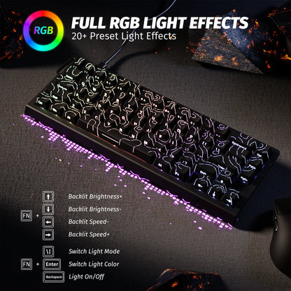 ATTACK SHARK X68 HE 8000Hz Rapid Trigger Keyboard 0.02mm black