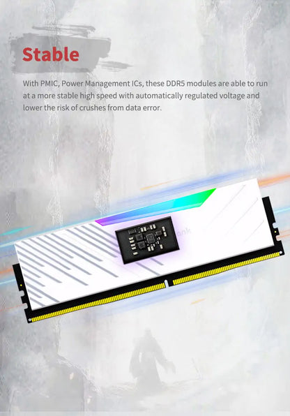 Kingbank KRRW DDR5 6000MHz 16GB*2 UDIMM A Hynix CL28 White RGB