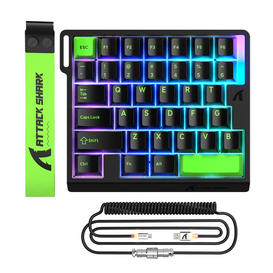 ATTACK SHARK M36 HE One-Handed Magnetic Switch Keyboard & C01 ULTRA LED Aviator Cable