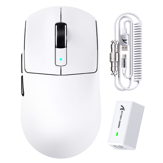 ATTACK SHARK R6 LIGHTSPEED Wireless Gaming Mouse with C06 Mouse Coiled Cable