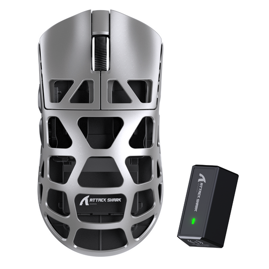 ATTACK SHARK R3 Magnesium Alloy Gaming Mouse 8K - Silver